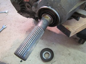 Tailshaft boot removed